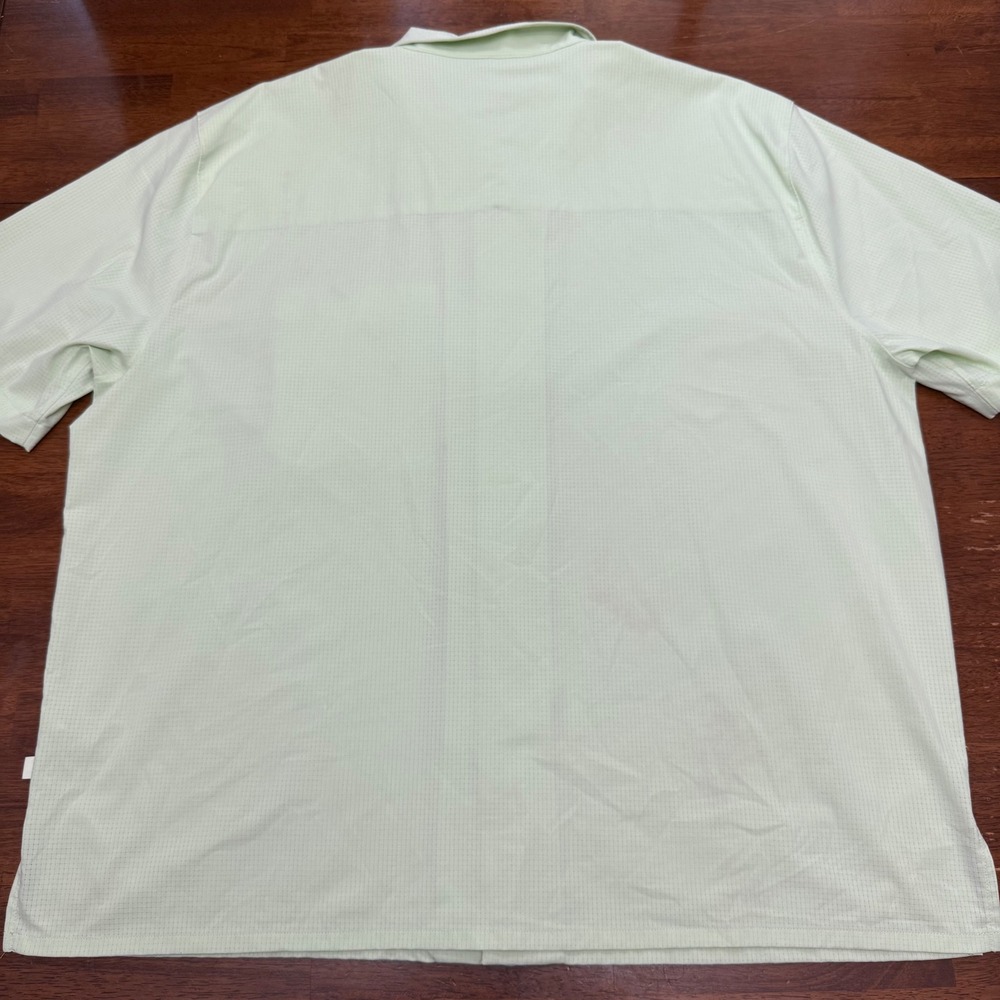 Lululemon Airing Easy Shirt Mens XXL Pale Green Grid Short Sleeve Button Down - Picture 4 of 6